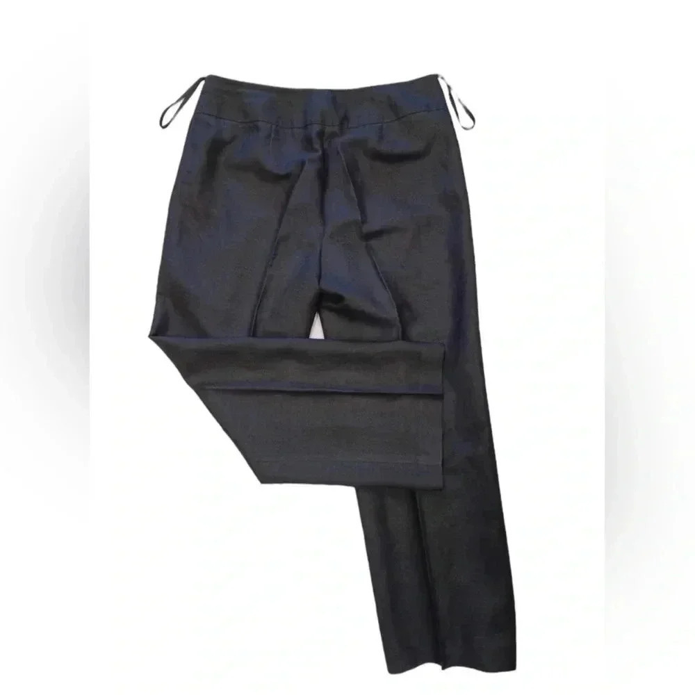Evan Picone Petite Black Ramie Trousers Size 12P